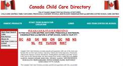 Desktop Screenshot of canadachildcaredirectory.com